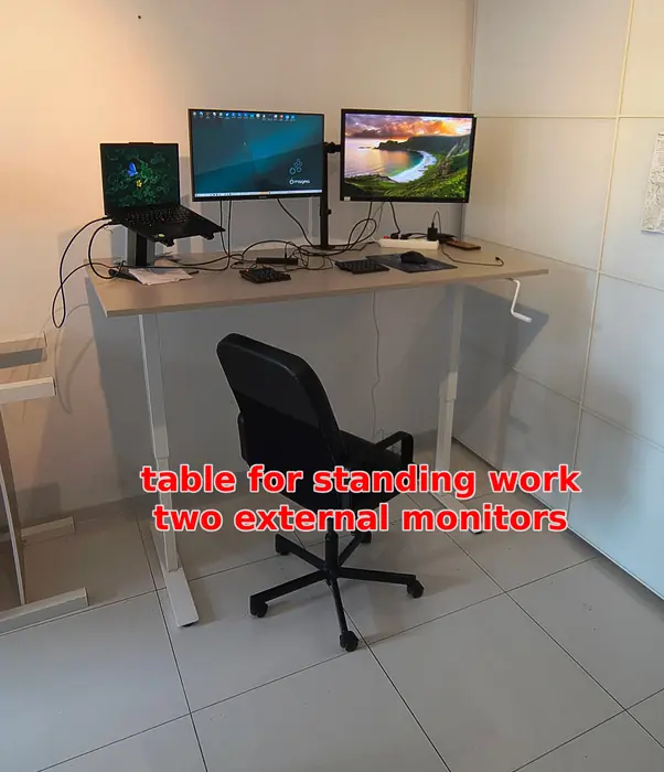 Height-adjustable standing desk